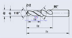 Tungsteno taladro subland metal duro